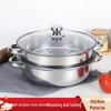 ZISIZ Double-Layer Steamer & Soup Pot, 28cm