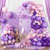 102pcs Purple Pink  Balloon Garland, Suitable for Weddings, Birthdays, Pop Parties, Bridal Showers, and Bachelor Parties