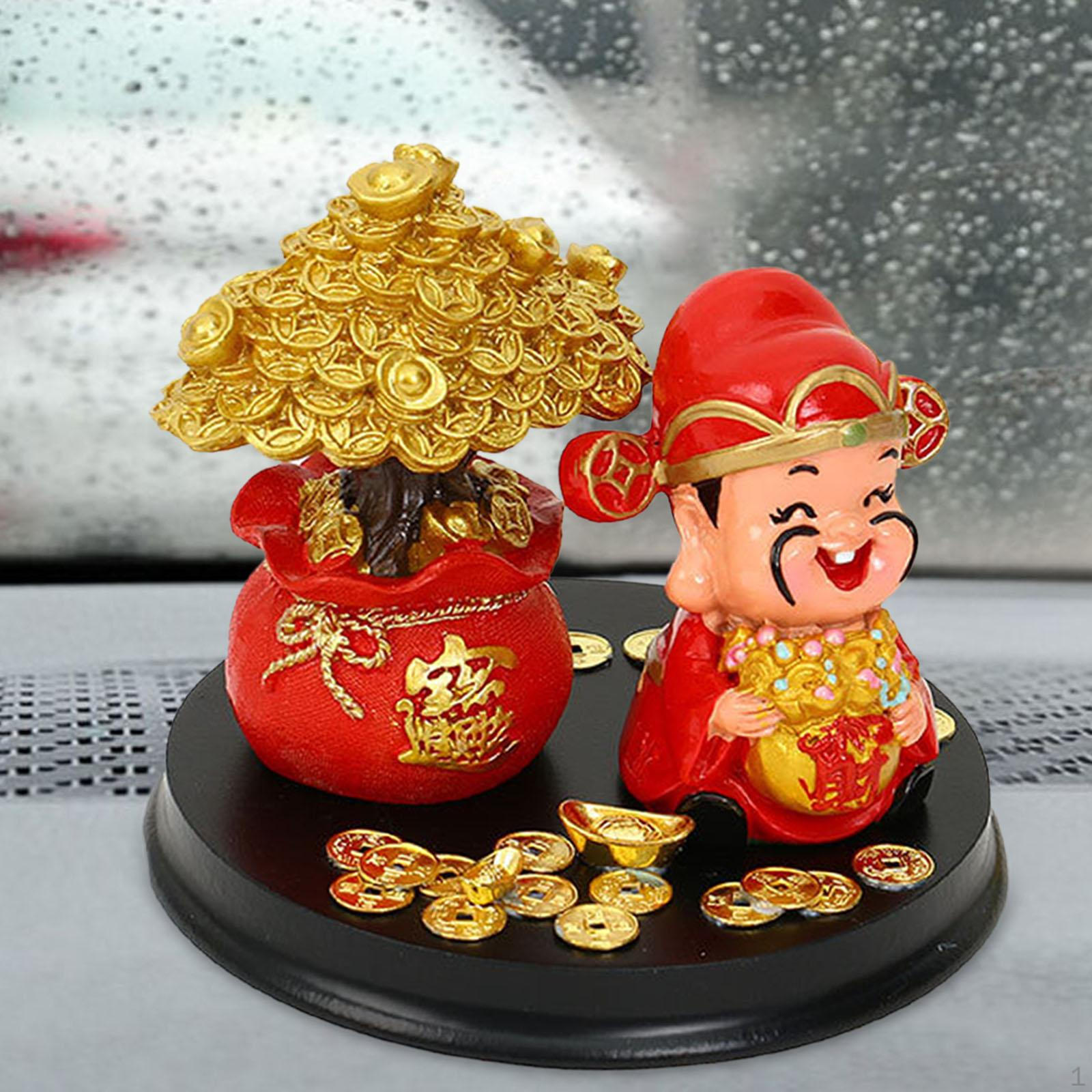 Статуя «Деревья удачи», фигурка бога, бонсай, денежное дерево для центральных элементов стола