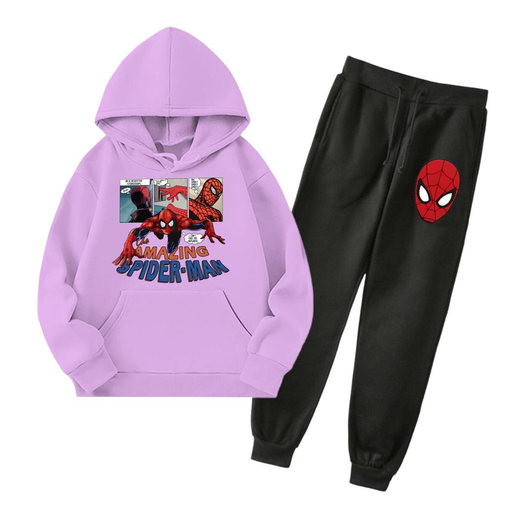 Kids Hoodie and Sweatpants Set Graphic Print with Pockets for Boys and Girls