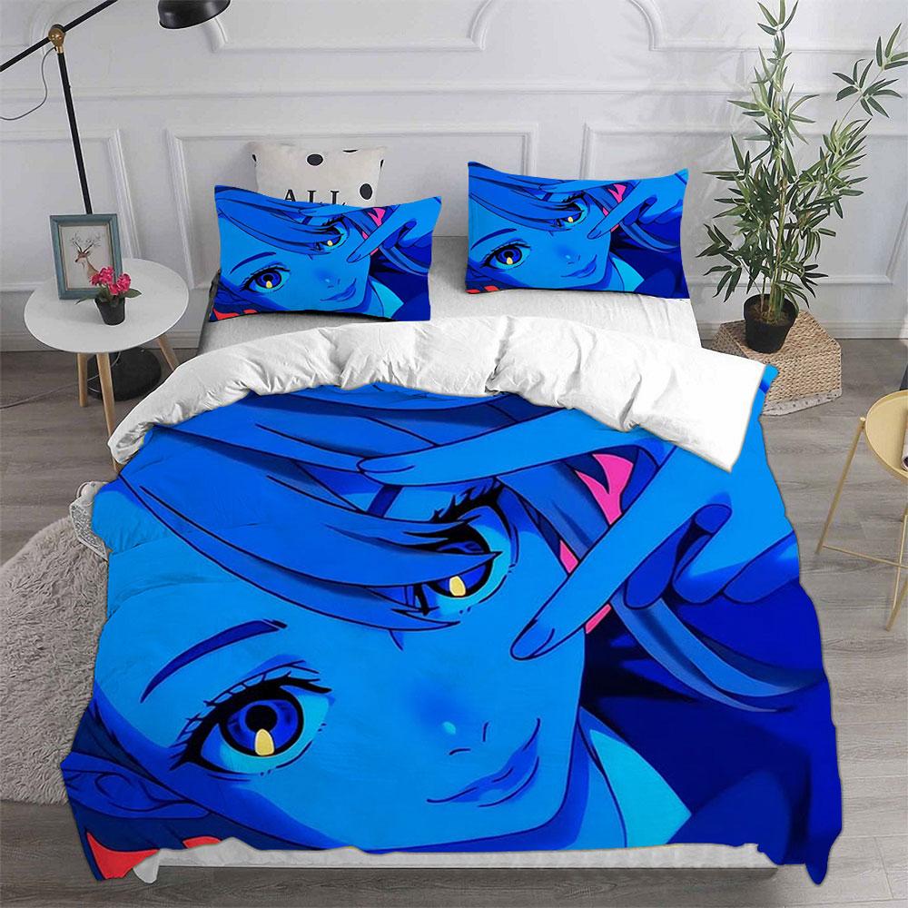 Seturi de lenjerie de pat noi Anime DAN DA DAN cu imprimeu de desene animate Set rafinat de articole de pat Set husă de plapumă cu plapumă Set luxos cadou de ziua de naștere