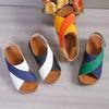 2024 Summer Beach Sandals: Color Block Breathable Women's Casual Slippers