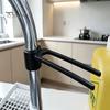 Space Saving Kitchen Gadget Dish Towel Holder for Sink Faucets, Double Rod Snap-on Adjustable Rag Storage Hanger Angle Organizer, 3D Print PLA