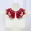 Girl False Collar Embroidered Chinese Ancient Shirt Shawl Wrap for Carnivals