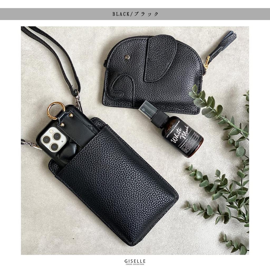 Gisele Women's Crossbody Bag, Shoulder Bag, Smartphone Pouch, Small Wallet, Coin Purse, Lightweight, Travel, Leisure, Vertical Style (Black, with