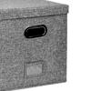 33x33x33cm Vinyl Record Storage Box Vinyl Record Case for Lp Album Storage Linen Fabric Storage Crate Cube Bins with Lid