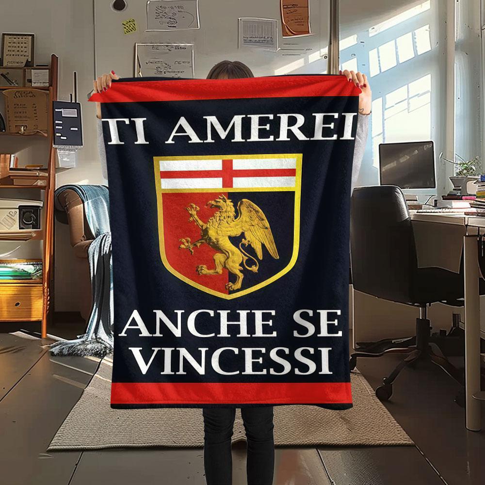 Genoa logo Blanket, High quality Comfortable for All Seasons, Home Decor, Warmth and Comfort