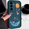 Spaceship Astronauts Soft Case For Samsung S25 Edge S24 S23 S22 Ultra Plus S24 FE A56 A26 A16 A14 A15 A35 A53 A54 5G Phone Cover