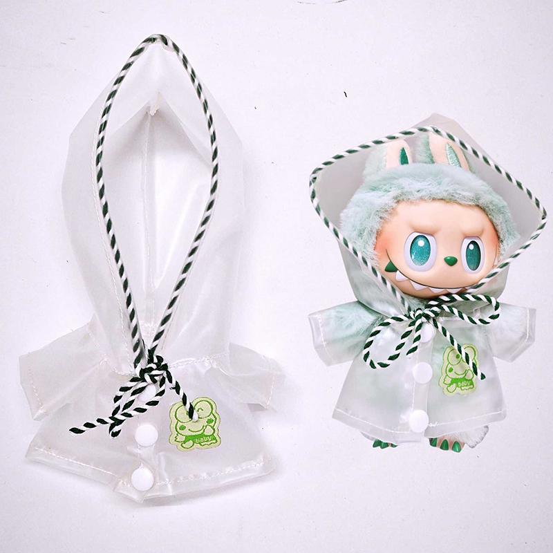 

15-17 см Одежда для куклы Лабубу Куклы Плащи Водонепроницаемые Дождевые сапоги Обувь Комплект Одежда для Лабубу Наряд Подходящие Аксессуары Игрушки no doll