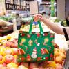 1PC New In Christmas Gift Bags Cartoon Cute Print Santa Elk Snowman Printing Non Woven Foldable Storage Handbag Party Supplies
