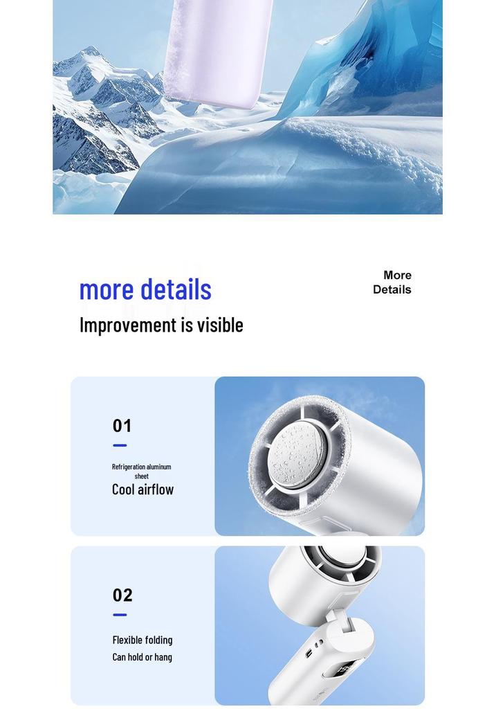 2026 Handheld High-Speed Mini Fan: Silent Cooling for Summer and Dorm Use