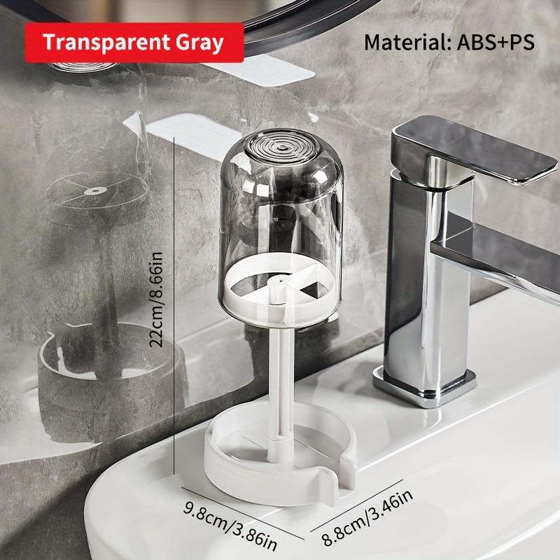 1pc Modern & Clear Bathroom Toothbrush Holder with Spill-Proof Design & Waterproof Base - Freestanding Toothbrush Cup with Toothbrush Storage