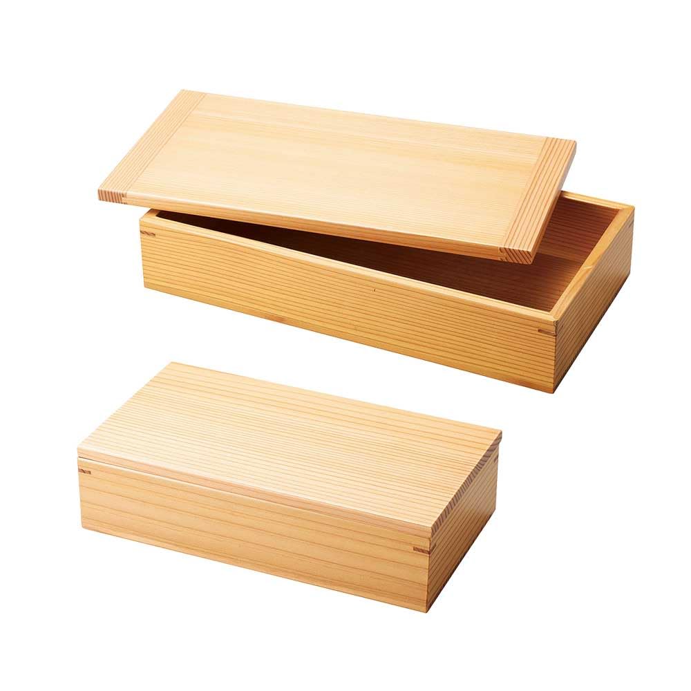 Yamako Cedar Rectangular Food Box, Large (Lid Only), 25x13.3xH0.9cm, 38107