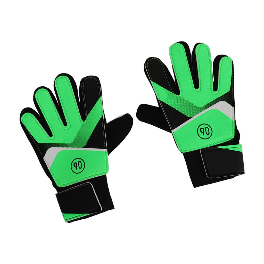 1 Pair Kids Goalkeeper Gloves Children Football Goal Keeper Gloves Anti Slip Exercise Gloves Green 15 ~ 16cm / 5.91 ~ 6.3in