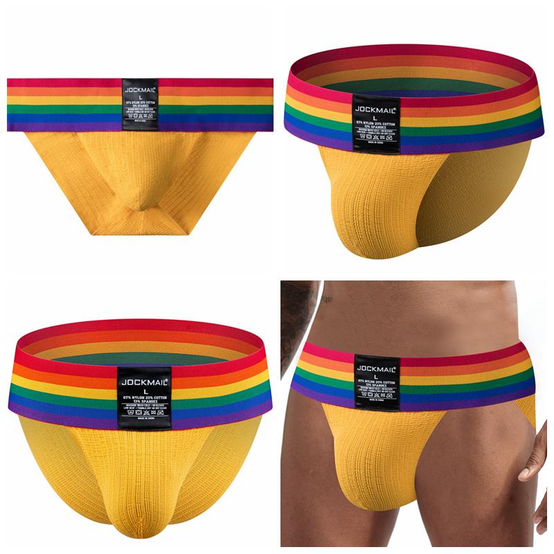 Kalsonger JOCKMAIL Slumpfärg 1 st Bomull Nylonblandning Material Mode Sexiga Sportunderby Klubbparty Vardags Casual Shorts