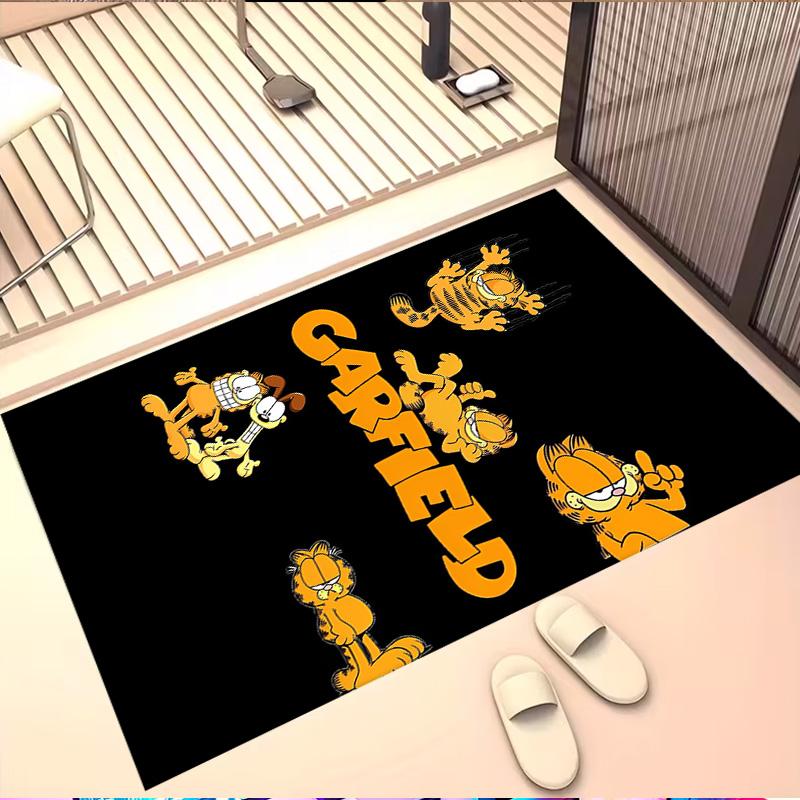 Garfield Print Rug, Washable Floor Carpet, For Entryway Dorm Laundry Room Office Study, Home Decor Birthday Christmas Gift