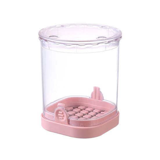 

Подрібнювач овочів Багатофункціональна машина для нарізання кубиками з контейнером і лезами з нержавіючої сталі Ефективне очищення Кухонна нарізка кубиками. рожевий