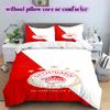 Olympiacos F.C Pattern Bedding Quilt Set Quilt Cover Pillowcase Home Decoration Birthday Gift (1 * duvet cover + 2 * pillowcase, without core)