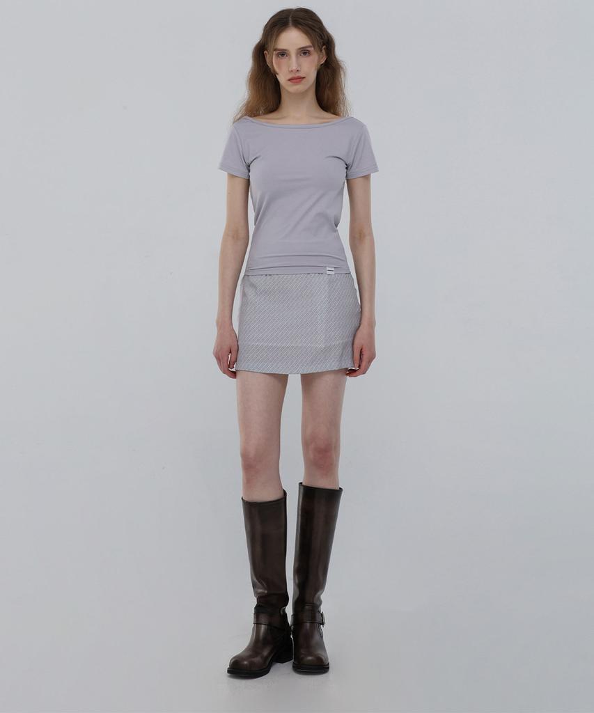 Chix Check Mini Skirt Light Purple
