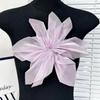 Yarn Corsage Lapel Pins Exaggerated Organza Fabric Flower  Clothing Dress Jewelry Accessories