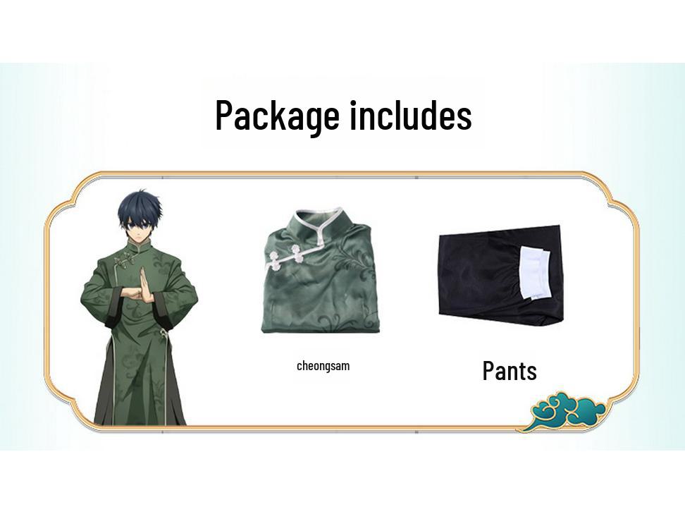 Blaues Kung-Fu-Gefängnis-Cosplay-Kostüm - Chinesischer Stil