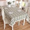Polyester Cotton Pastoral Small Green Leaf Lace Tablecloth Coffee Table Tablecloth Table Cloth