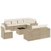 VidaXL Salon de Jardin avec Coussins 9 pcs, Canapés de Terrasse, Ensemble de Meubles de Patio, Mobilier d'Extérieur, Beige 3255185