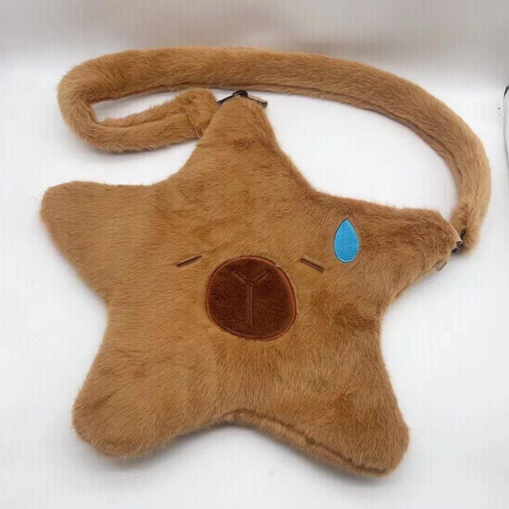 Animal Cartoon Capybara Plush Backpack Plush Capybara Capybara Plush Bag  Couple