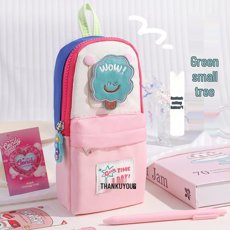 Capybara Girl Large Capacity Double-Layer Pencil Case with Double-Opening Window - Stylish & Unique.