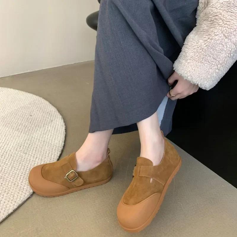 Spring Women Boston Clogs Flats Fashion Shallow Slip on Ladies Comfort  Round Toe Women's Single Women Flat Shoes