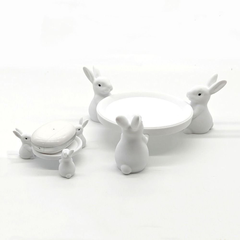 Table Desk Easter Bunny Cake Stand 3D Printed Bunny Jewelry Dish  Home Entryway