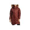 Under Armour Training Sports Solid Color Mid-Length Hooded Down Jacket Women Outerwear Burgundy 1342791-688