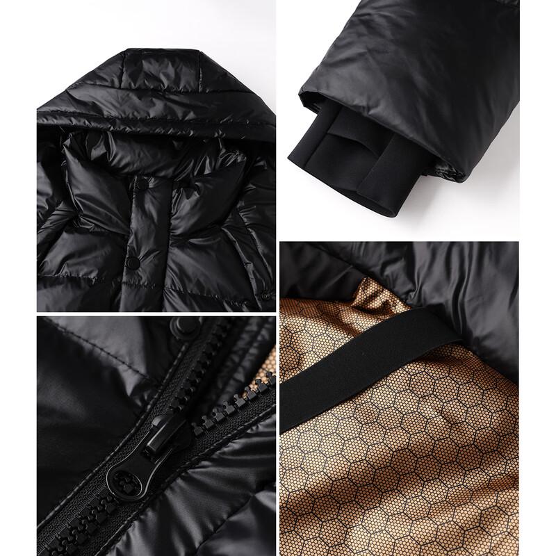 Dicke Glänzende Schwarze Daunenjacke für Damen