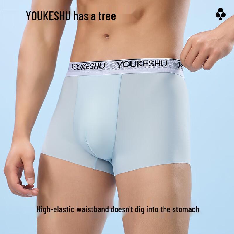 Men's Ice Silk Antibacterial Boxer Briefs