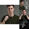 Vintage Skull Cross Titanium Steel Necklace For Men Unique Hip Hop Street Style Jewelry