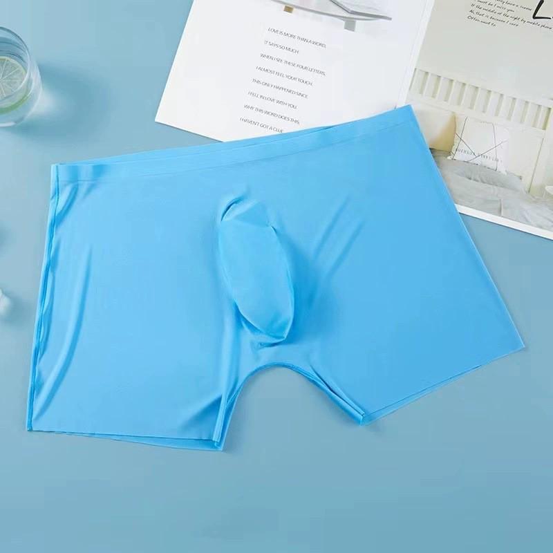 3D Convex Mold Ice Silk Men's Quick-Dry Seamless Antibacterial Boxer Briefs for Teens