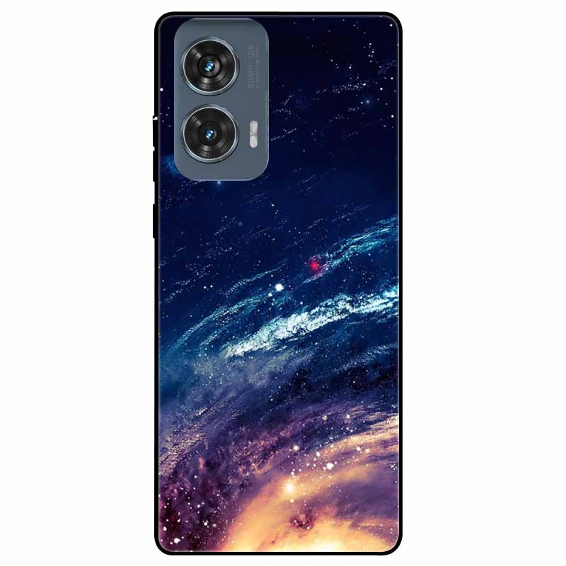 For Moto Edge 50 Fusion Case Silicone Space Animal TPU Soft Black Cover For Motorola Edge 50 Fusion Cases 50Fusion Cool TPUCover