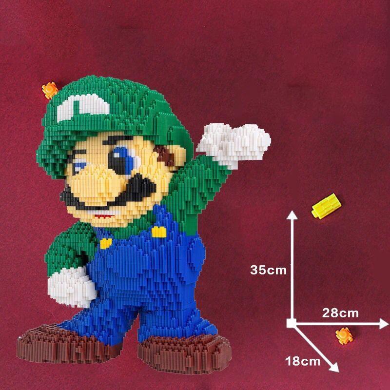 35cm Super Marios Bros Large Construction Blocks Anime Figure Cartoons Model Gient Super Mario Blocks Ornaments Children Gifts