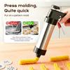 Cookie Press Stainless Steel Cookie Press Gun Kit with 13 Cookie Discs+8 Icing Nozzles for Making and Decorating Cookies