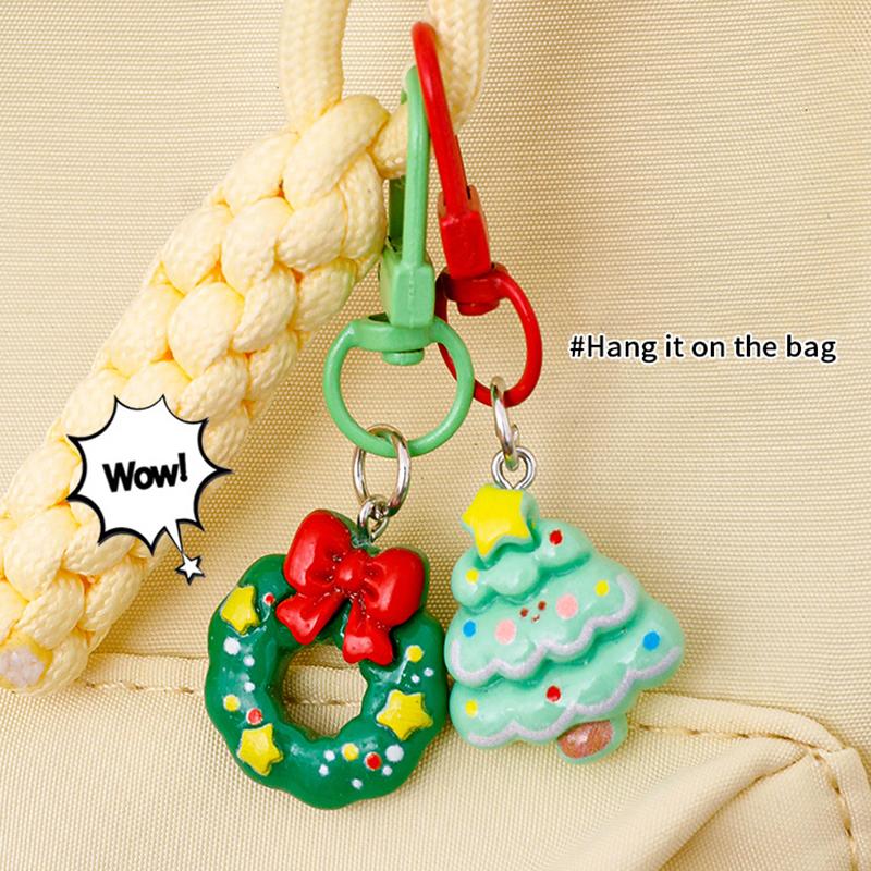 1/4 ks Vánoční slepý box klíčenka Roztomilá mini slepá krabička Vánoční DIY dekorace na batoh přívěsek Miniaturní klíčenka Dárkové překvapení