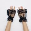 Black Short Lace Gloves Lolita Costume Accessories Gloves Halloween Bridal Wedding Gloves