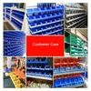 10pcs Blue Plastic Storage Bins Interlocking Modular Organizing System Heavy-Duty PP Stackable Containers Parts Tools Organizer