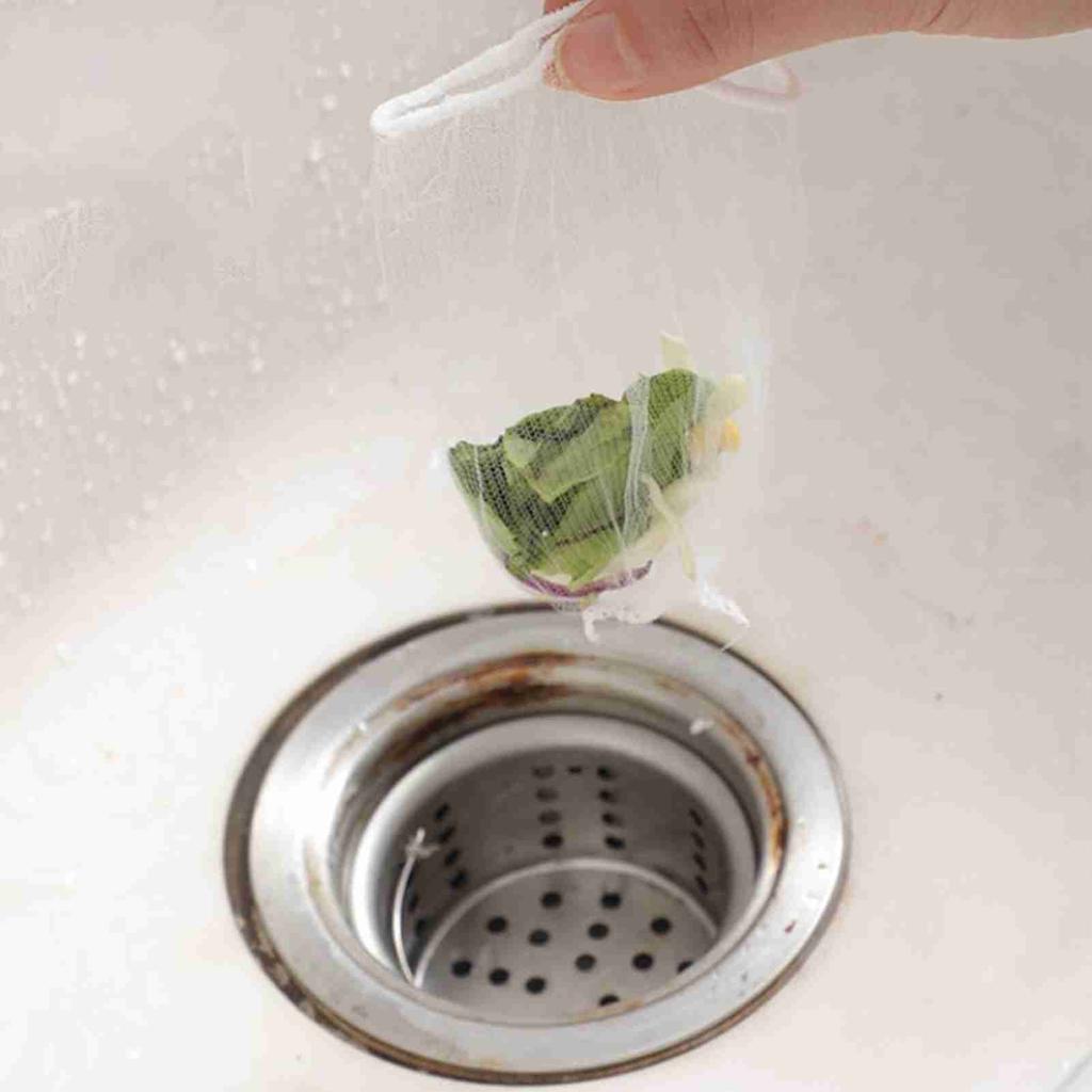 30PCS Mesh Sink Bag Efficient Filtration Multifunctional Sink Net Drain Strainer Bag for Kitchen