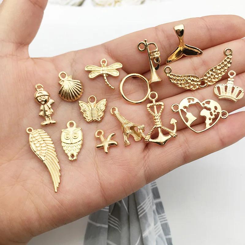 Mixed KC Vintage Alloy Charms For Jewelry Making Handmade DIY Bracelet Earrings Necklace Pendant Jewelry Accessories