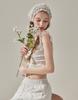 VIKINI VENDER Lace Button Sleeveless Top