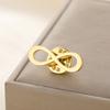 Dawapara Classic Infinity Symbol Brooch Endless Love and Friendship Lapel Pin Stainless Steel Accessories