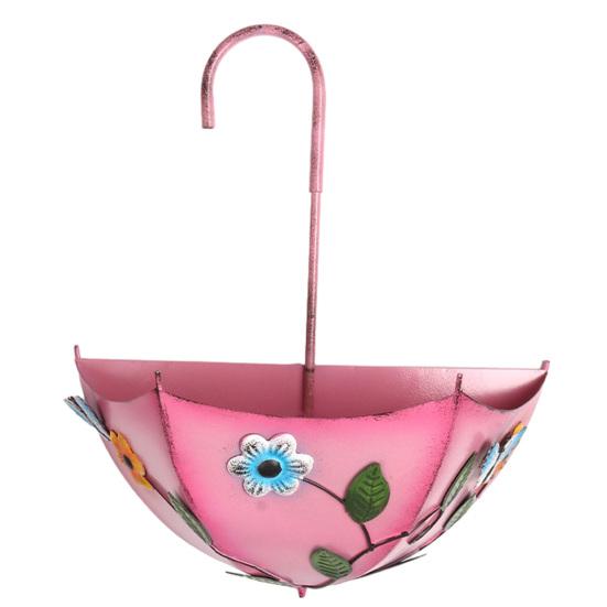 

Metal Umbrella Hanging Planter Umbrella Shaped Railing Flower Pot Farmhouse Wall Mounted Planter for Garden Patio Porch Window Sill Decor розы красного
