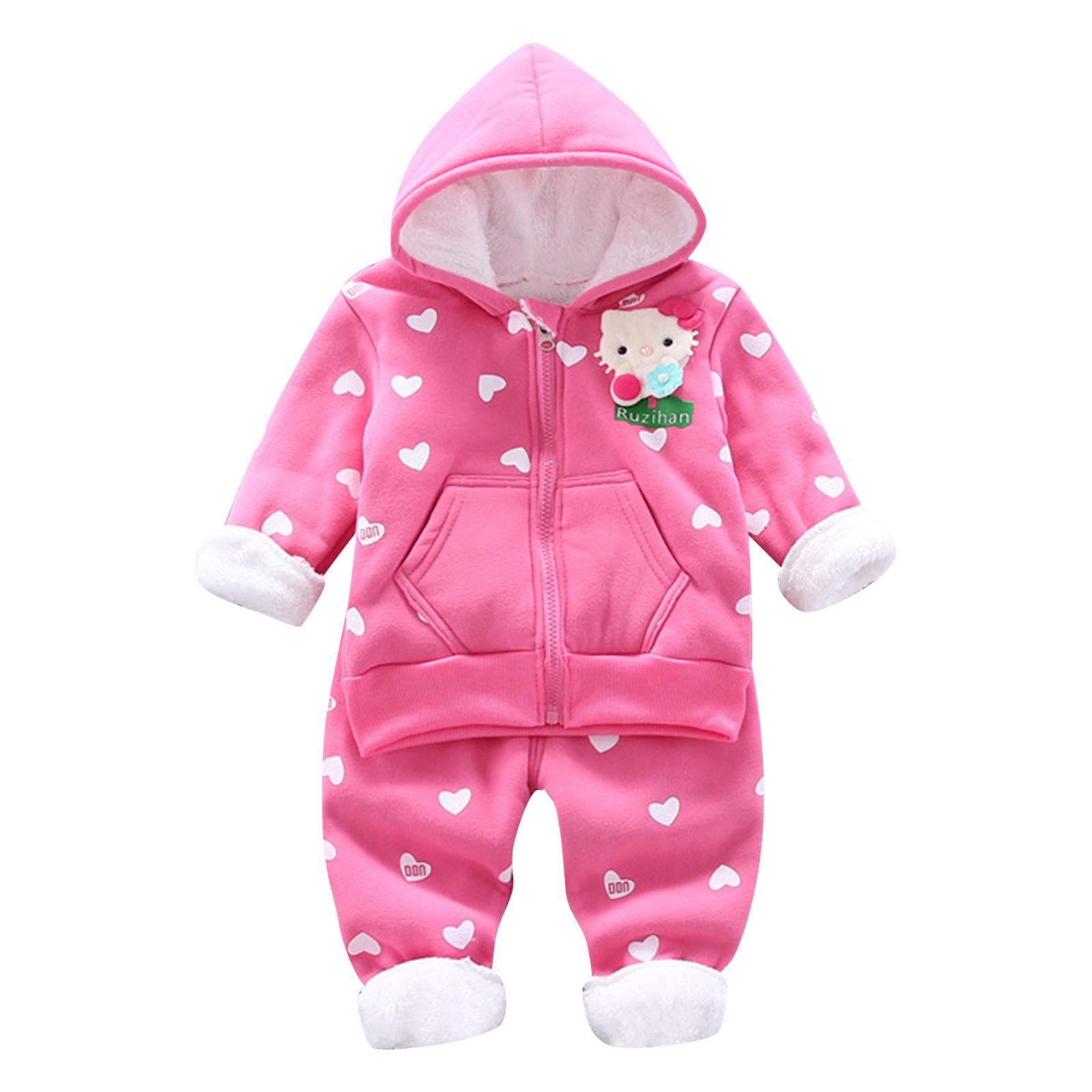 

Winter Children s Home Clothing Warm Set, Two Piece Set For Boys And Girls 80
