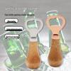 Rose Gold Vertical Wine Opener with Solid Wood Handle