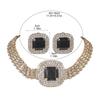 Luxury Rhinestone Necklace & Earrings Set for Women - Perfect Bridal Wedding Jewelry